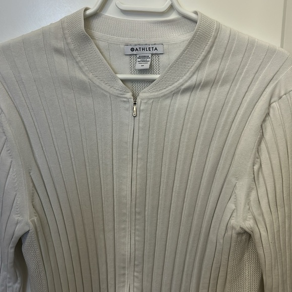 Athleta Ribbed White Women's Sweater Size 1X​ - Picture 3 of 3